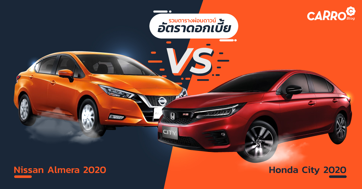 Compare-Price-Interest-Rate-Nissan-Almera-2020-vs-Honda-City-2020