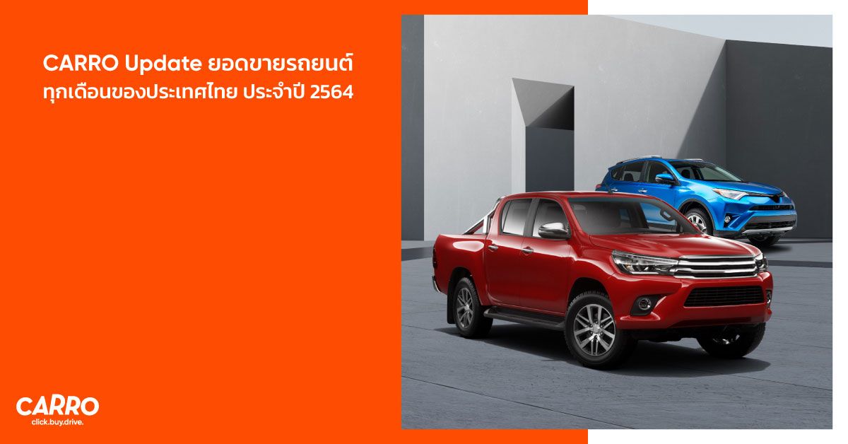 สถิติการขายรถยนต์ ยอดขายรถ ตลาดรถยนต์ไทย ปี 2564